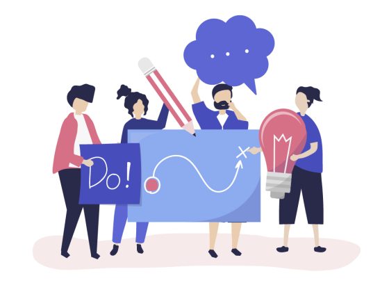 ilustración personas idea