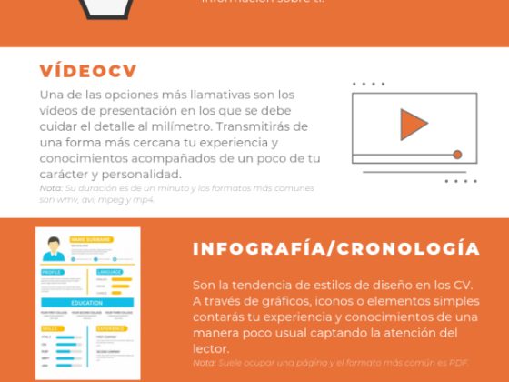 infografía tipos de CV